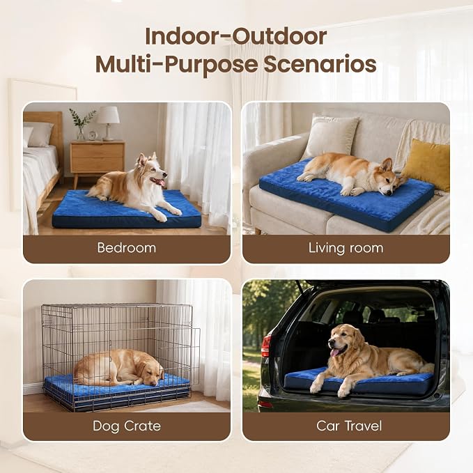 NUPIDA Waterproof XL Extra Large Dog Crate Bed with Washable Cover, 41x27 | TPU Waterproof Layer, Easy Clean Cover, Soft Plush Surface, Durable Oxford fabric, Non-Slip Bottom, For Large Breeds ≤80lbs - Image 8