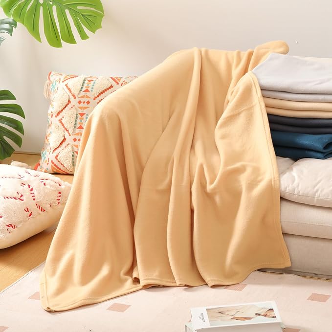 Macarrie 30 Pcs Fleece Blankets Bulk 50 x 60 Inch Soft Fleece Throw Blankets Warm Lightweight for Home Office Wedding Guest Gift Spring Outdoor Camping Travel Homeless Pet Lap Sofa Bed (Morandi Color) - Image 7