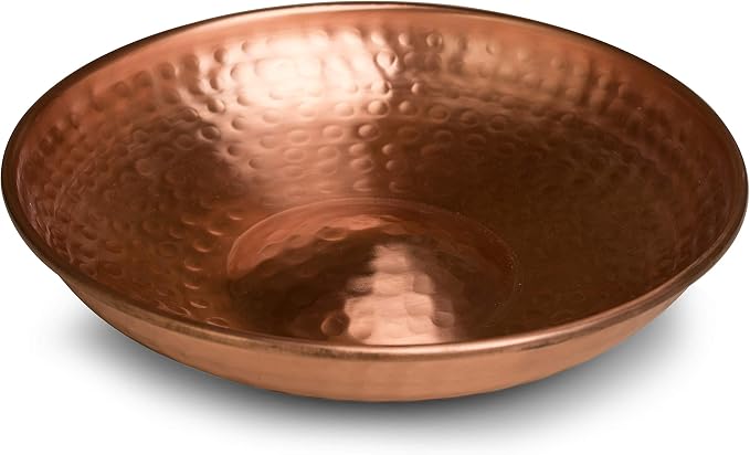 Monarch Abode Deck Mounted Bird Bath & Bird Feeder for Outdoors – Pure Copper Hand Hammered Birds Bath Bowl w/Detachable Iron Clamp, Birdfeeder and Birdbath for Outdoors Garden Backyard - Image 7