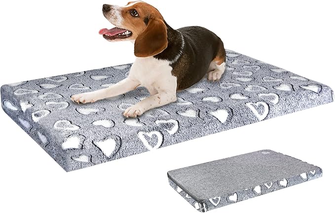 VANKEAN Reversible Cool/Warm Crate Mat Waterproof Washable Firm S-XXL Grey by VANKEAN