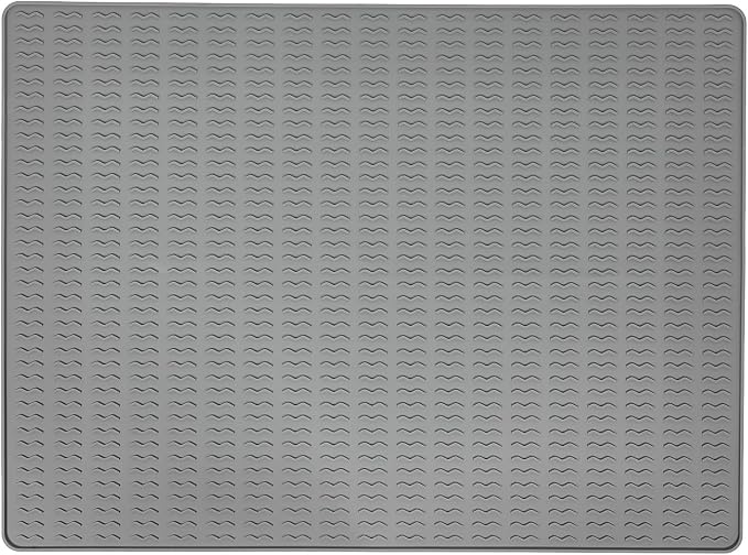 Cat Litter Mat, 47x35in Extra Large Litter Trapping Mat, Grey | XXL Cat Mat Fits 2-4 Litter Boxes, Silicone Litter Trapping Mat, Waterproof Raised Edges, Non-Slip Bottom, Easy Clean - Image 9