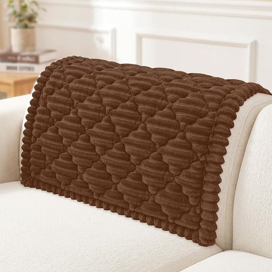 Smiry Couch Cover for Dogs Washable, Non Slip Fuzzy Pet Sofa Protector | Soft Thick Furniture Cover for Sofa, Loveseat and Sectional, Scratch & Pet Hair Resistant (Chocolate, 35.4" x 35.4") by Smiry
