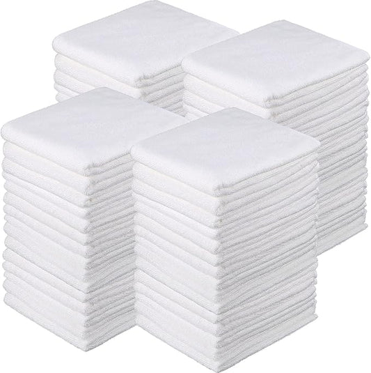 Shimeyao 40 Pack Bleach Proof Towels Microfiber Absorbent Resistant Hair Hand Towels Bulk Quick Dry for Barber Gym Bath Spa Shaving (White,16 x 29 Inch) by Shimeyao