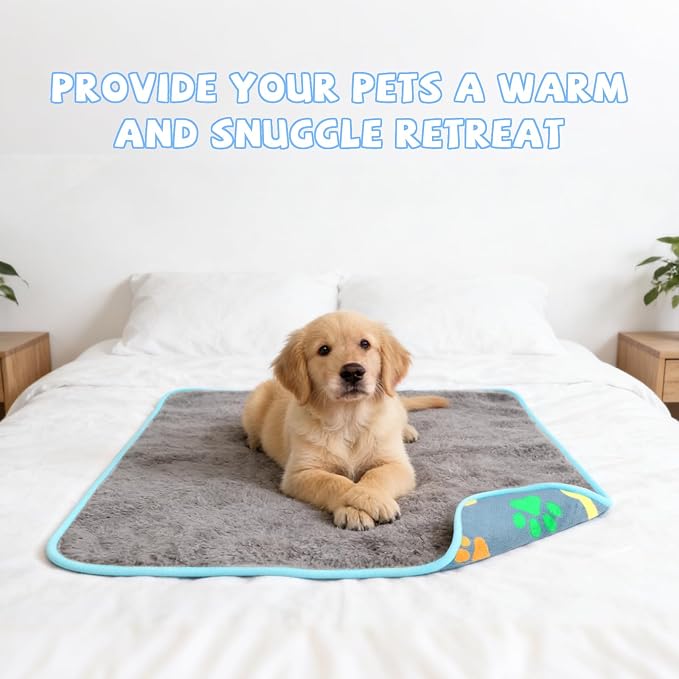 YUEPET 2 Pack Waterproof Dog Blanket, Washable Puppy Blanket for Small Dogs | Bed Couch Sofa Protector, Waterproof Inner Layer, Soft Fleece Flannel, 23 x 16 in, Machine Washable, Small Dogs and Cats - Image 6