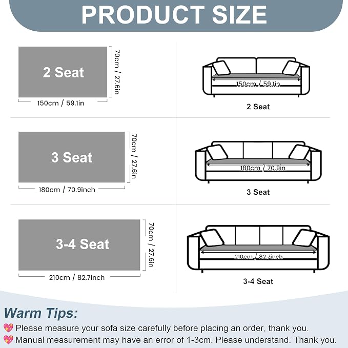 OTOB Couch Covers for Sofa Pet Friendly, Washable & Non Slip Fuzzy Dog Couch Cover Sofa Slipcovers Love Seat, Soft Plush Cozy Furniture Protector Cushion Mat, All Seasons (Light Gray, 27.6" x 59.1") - Image 8