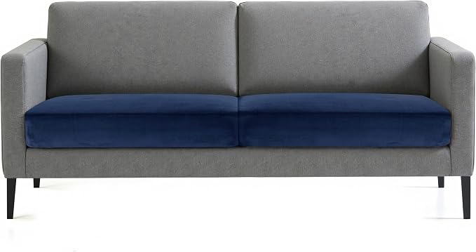 Hokway Velvet Couch Cushion Covers Water Resistant Seat Covers Stretch Sofa Cushion Protector(2 Cushion Sofa, Navy) - Image 2