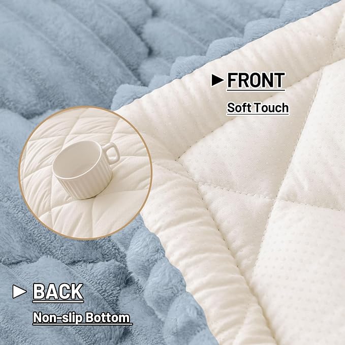Smiry Couch Cover for Dogs Washable, Non Slip Fuzzy Pet Sofa Protector | Soft Thick Furniture Cover for Sofa, Loveseat and Sectional, Scratch & Pet Hair Resistant (Airy Blue, 27.6" x 27.6") - Image 7
