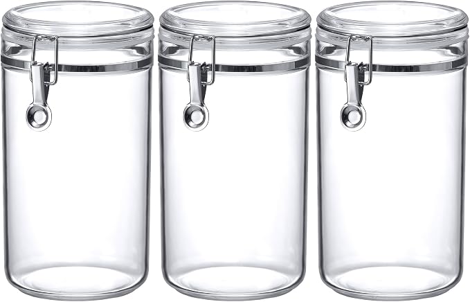 Amazing Abby - Cathy - 70-Ounce Plastic Canister (Set of 3), Plastic Airtight Food Container, Stackable for Pantry Storage, BPA-Free and Shatter-Proof, Perfect for Home and Commercial Use - Image 7