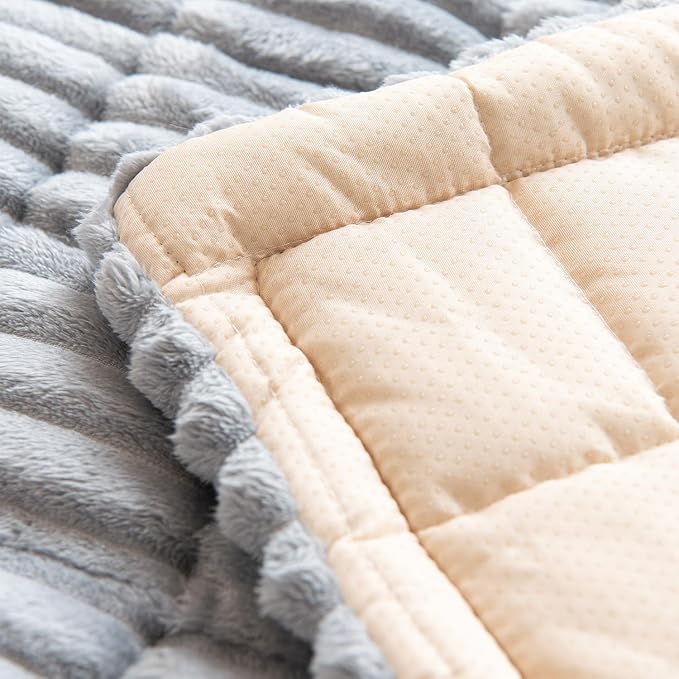VClife Dog Sofa Cover, Non Slip Sofa Cover Washable, Gray, 23.6" X 51" | Soft Fuzzy Couch Cover for 2 Cushion Couch Sofa Pet Friendly, Scratch Resistant Thick Furniture Protector for Sectional Sofa - Image 5