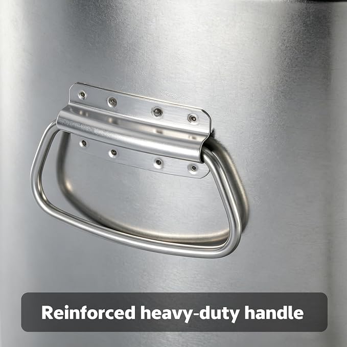 6.5 Gallon Metal Pet Food Storage Container Set with Stainless Steel Bucket, Scoop and Bowl, 30 Lbs Large Metal Dog Food Bin with Airtight Lid Suitable for Dog Cat Chicken Pet - Image 3