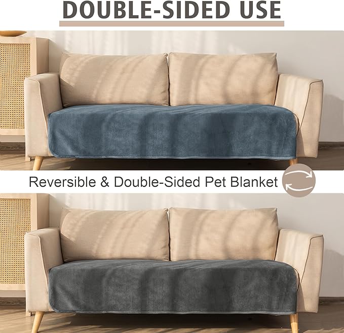Ameritex Pet Bed Blanket Reversible 100% Waterproof Velvet Super Soft for Sofa and Bed - Image 5