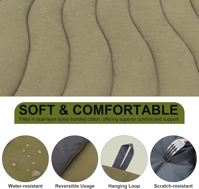 BINGPET Outdoor Travel Dog Bed for Large/Medium Dogs,Portable Waterproof Camping Mat with Carry Bag,Foldable Outside Bed,Machine Washable Indoor Pet Mat for Small,Medium and Large Dogs 35"x51" - Image 3