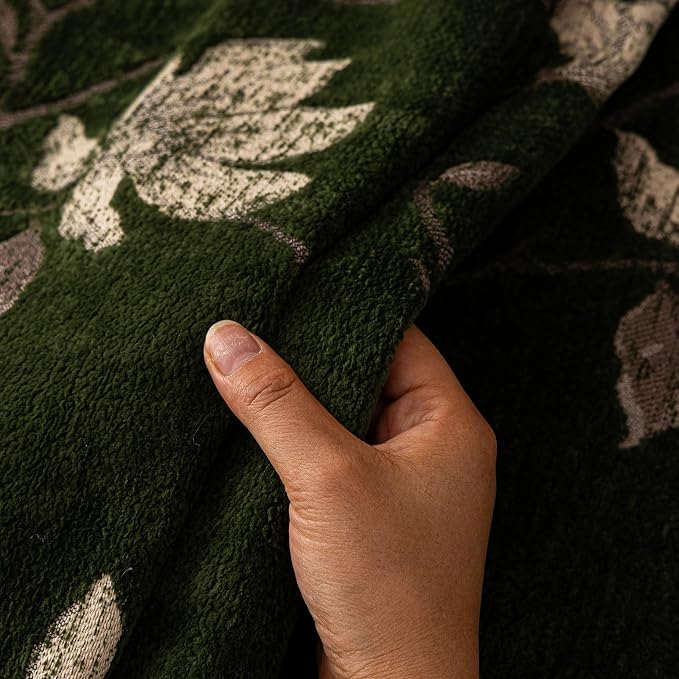 STACYPIK Garden Floral Green Couch Cover Vintage Jacquard Chenille Sofa Cover Reversible, Botanical Floral Couch Slipcover for 2 Cushion Couch, Dog Loveseat Sofa Cover Versatile Throw Blanket-71X118IN - Image 7