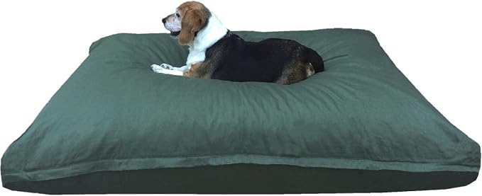 Dogbed4less XL Memory Foam Dog Bed Pillow with Waterproof Liner and Durable Pet Bed Canvas Cover 40X35 Inches, Olive Green by Dogbed4less