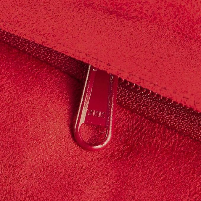 Blueberry Pet Heavy Duty Microsuede Bed Cover Only, Removable & Washable Replacement Cover with YKK Zippers, for Cats & Dogs Bed 25" x 21" x 10", Tango Red Embroidered Paisley - Image 6