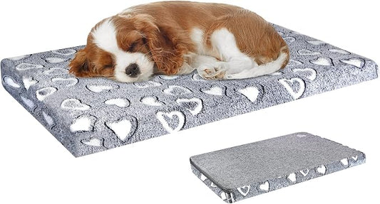 VANKEAN Reversible Cool/Warm Crate Mat Waterproof Washable Firm S-XXL Grey by VANKEAN