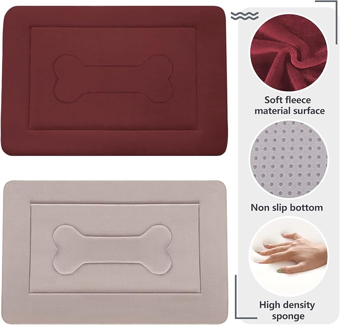 Extra Large Dog Bed Crate Mat 47 in Non-Slip Washable Soft Mattress Kennel Pads - Image 2