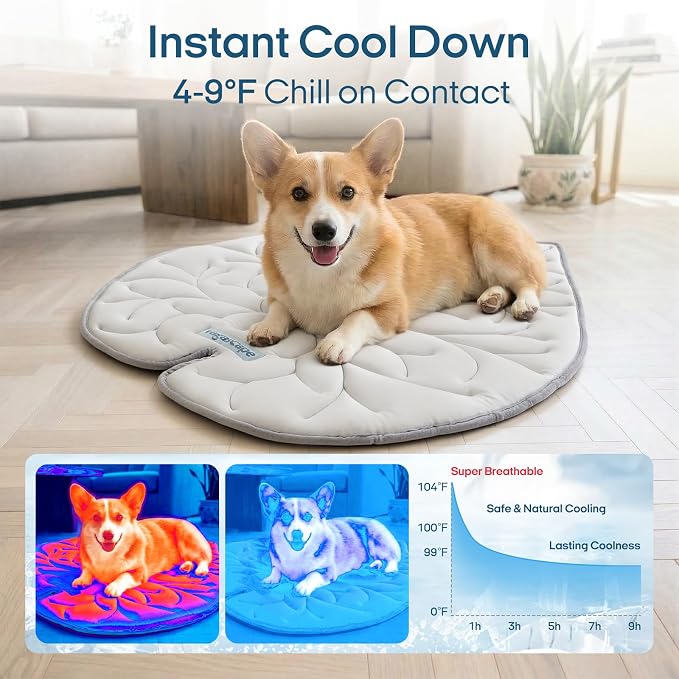 Dog Cooling Mat Washable Pet Cooling Mat, Self Cooling Mat for Dogs Large | 55" x 45", Thick Portable Foldable Cooling Pad for Indoor Outdoor, Crate, Travel, Camping and Beach - Image 2