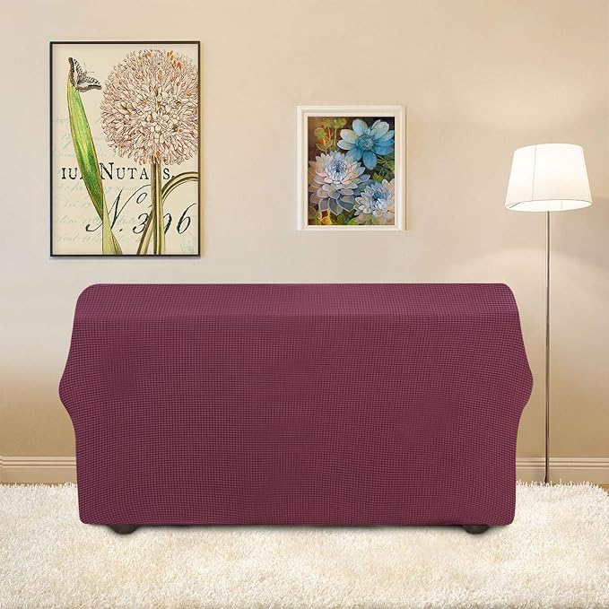 Easy-Going Stretch Loveseat Couch Covers Washable ASH Rose | 1-Piece Loveseat Covers for 2 Cushion Couch Furniture Protector RV Sofa Slipcover Soft with Bottom for Kids Pets - Image 4