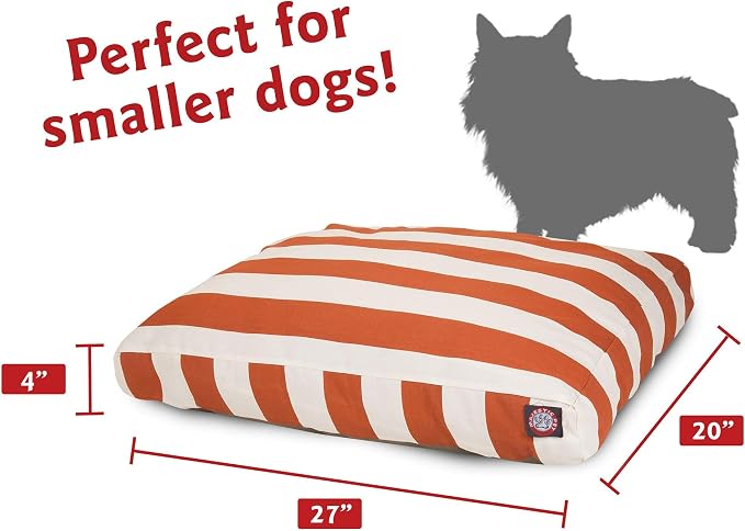 Majestic Pet Shredded Memory Foam Dog Bed Small with Removable Washable Cover – Rectangle Orthopedic Dog Bed–Durable Dog Crate Bed-Flat Dog Bed for Senior Dogs - (27x20) S - Villa - Aubergine - Image 3