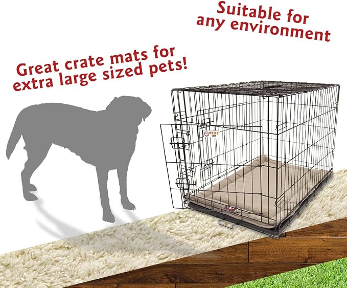 Majestic Pet Dog Crate Mat - Machine Washable Soft Plush Pet Bed Pad for Crates & Kennels | USA Crafted | 48"x30" Villa Pearl - Image 4