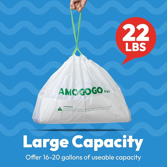 40 Pack Cat Litter Bags, Compatible with PetSafe Scoopfree Crystal Plus, Pro, Smart Model Litter Box Tray Refill, with Anti-scratch Cardboard, Thick Drawstring Litter Box Liners, 37" x 17" - Image 5