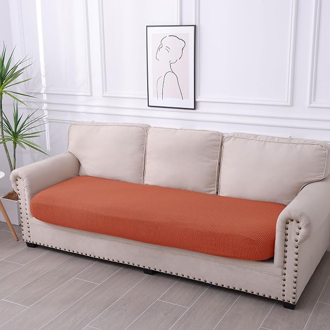 hyha Waterproof Couch Cushion Covers for Pets, Non Slip Sofa Seat Cover | Stretch Jacquard Fabric, Elastic Bottom, Non Slip Fit, Waterproof Protection, Pet Hair Protection (1 Piece for Large) - Image 2