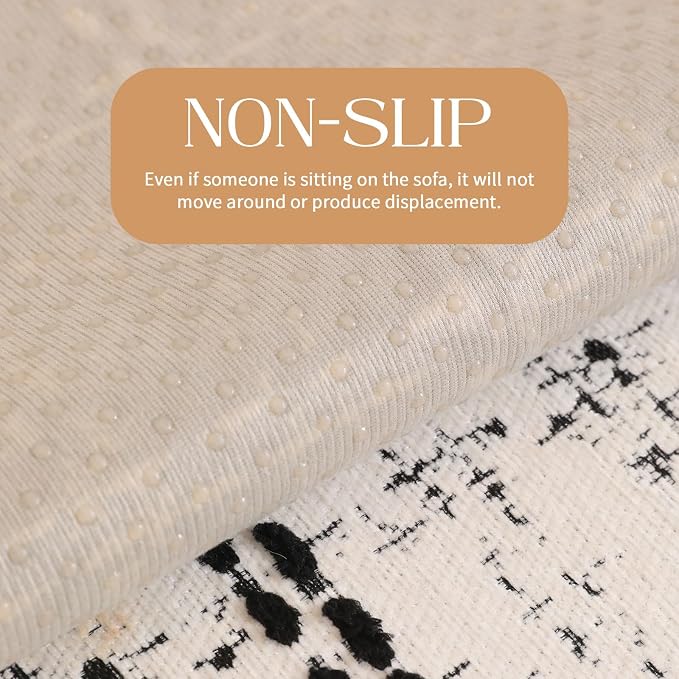 Waterproof Couch Cover for Dogs Washable,Chenille Pet Couch Covers for Sofa,Non-Slip Couch Covers for 3 Cushion Couch Sofa Pet Friendly (White, 27 * 23.6（2pc）) - Image 5