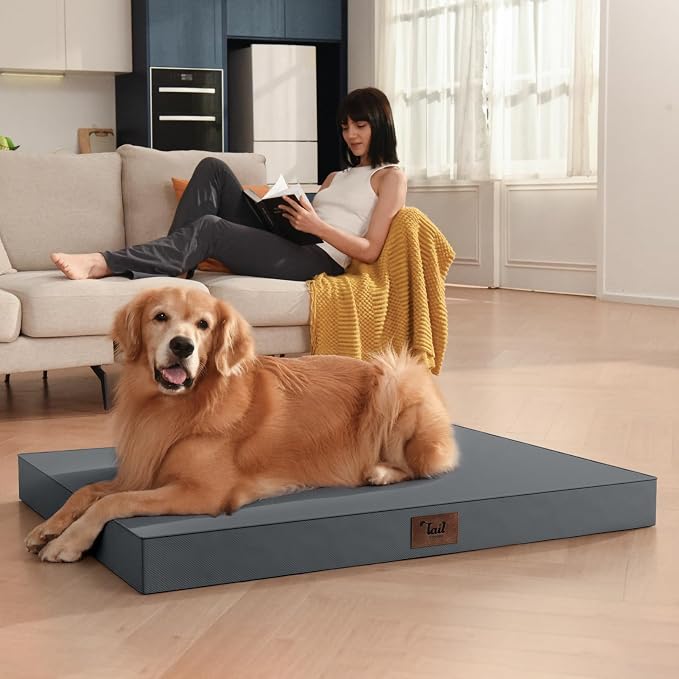 Jumbo Waterproof Orthopedic Dog Bed for Extra Large Dogs | Egg Crate Foam, Pressure Relief, Fits 54x37 Crates, Machine Washable 1680D Oxford Cover, Indoor & Outdoor Use, Up to 150 lbs - Image 5