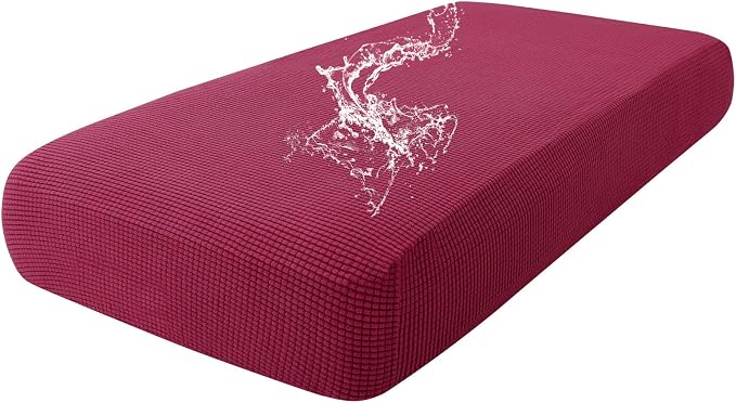 hyha Waterproof Couch Cushion Covers for Pets, Non Slip Sofa Seat Cover | Stretch Jacquard Fabric, Elastic Bottom, Non Slip Fit, Waterproof Protection, Pet Hair Protection (1 Piece for Medium) by hyha