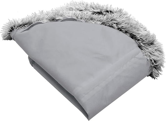 Furhaven Replacement Donut Dog Bed Cover Plush Long Faux Fur Calming Cuddler, Machine Washable - Misty Gray, Medium by FurHaven
