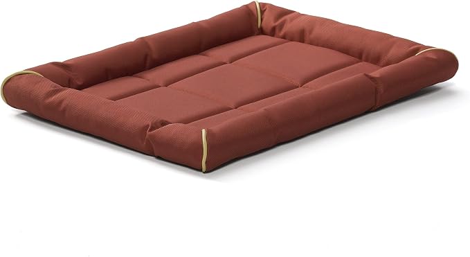 MidWest Homes for Pets Small QuietTime MAXX Ultra-Rugged Dog Bed, Water & Odor Resistant, Bolstered Edge, Non-Slip Bottom, Fits 24-inch Crates, Brick by MidWestHomesForPets