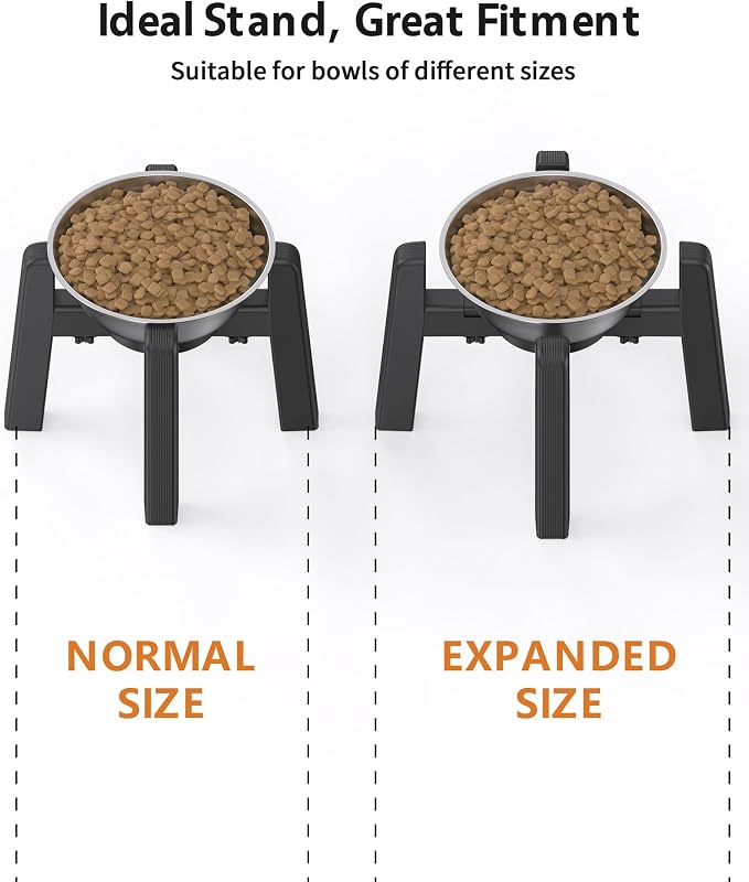 CZPET Dog Bowl Stand, 51 oz Large Capacity Stainless Steel Feeder (2 Pack) | Elevated Pet Water & Food Bowl for Medium Dogs, Stable and Anti-Slip Raised Bowl - Image 6