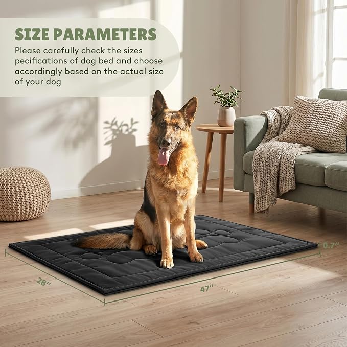 Chew Proof Dog Crate Pad, Indestructible Durable Dog Crate Mat, 28"x47" | Dog Bed For Aggressive Chewers, Waterproof, Machine Washable, For Large Dogs, Tough Indoor Outdoor Kennel Pad, X-Large - Image 4