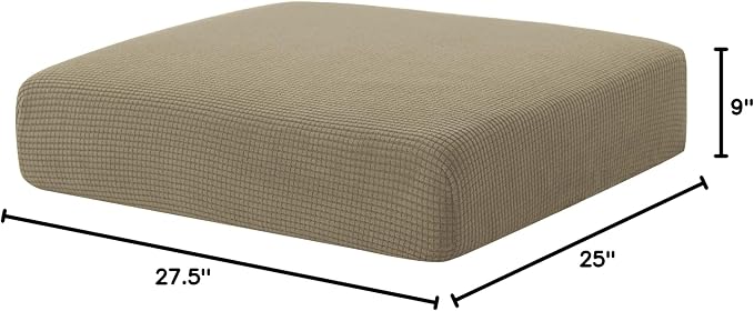Hokway Couch Cushion Covers Stretch Cushion Covers Sofa Seat Cushion Slipcover Cushion Protector(Sand, Small) - Image 10