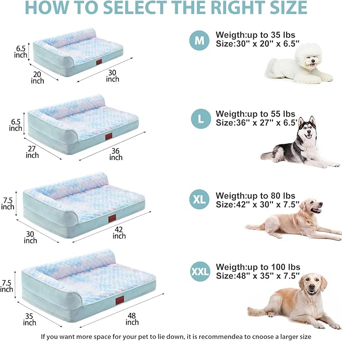 BFPETHOME Orthopedic Dog Beds for Large Dogs-Waterproof Sofa Dog Bed with Removable Washable Cover, Large Pet Bed with Waterproof Lining and Nonskid Bottom,Pet Bed for Dogs - Image 5