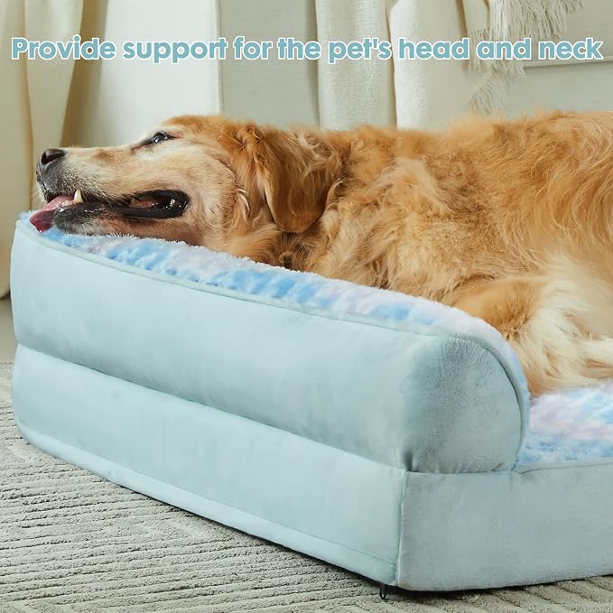 BFPETHOME Orthopedic Dog Beds for Large Dogs-Waterproof Sofa Dog Bed with Removable Washable Cover, Large Pet Bed with Waterproof Lining and Nonskid Bottom,Pet Bed for Dogs - Image 2