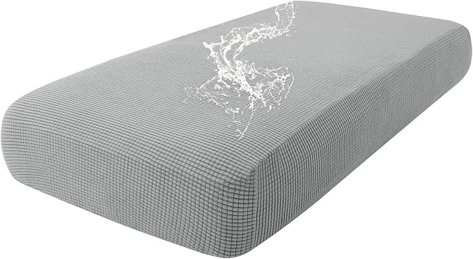hyha Waterproof Couch Cushion Covers for Pets, Non Slip Sofa Seat Cover | Stretch Jacquard Fabric, Elastic Bottom, Non Slip Fit, Waterproof Protection, Pet Hair Protection (1 Piece for Medium) by hyha