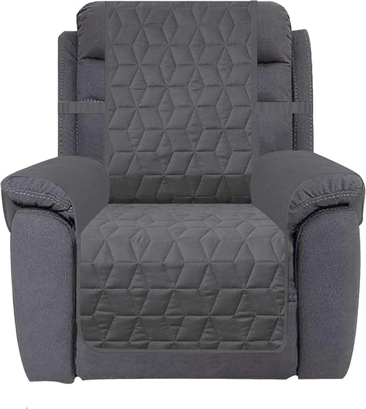 Ameritex Waterproof Nonslip Recliner Cover Christmas Decor Stay in Place, Dog Couch Recliner Cover Furniture Protector for Pets and Kids (Dark Grey, 23'') by Ameritex