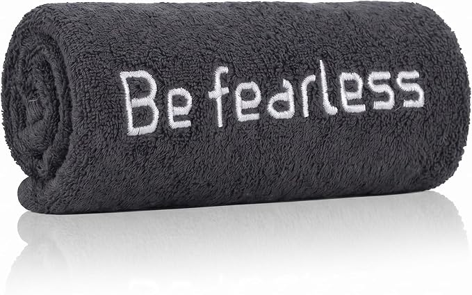 Newwiee Microfiber Gym Towels for Exercise Fitness Bulk 32 x 16 Inch Soft Quick-Drying Sweat Absorbent Yoga Towel for Women Men Be Fearless Sport Towel for Cycling, Swimming, Workout, Camping(36 Pcs) by Newwiee