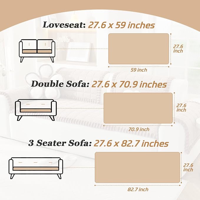 Plush Couch Cover for Dogs – Non Slip Pet Sofa Protector, Ultra Soft Washable Couch Cover for Pets, Anti-Slip Backing Furniture Protector for Cats & Dogs, Fits Standard & L-Shape Sofas (Only 1PC) - Image 5