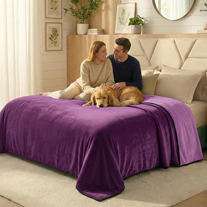 Paw Buddies Premium Waterproof Blanket 80"x90" Velvet-Feel Reversible Throw – Leakproof, Machine Washable Bed & Sofa King Size Protector for Couples, Pets & Travel + Bonus Small Blanket - Image 7