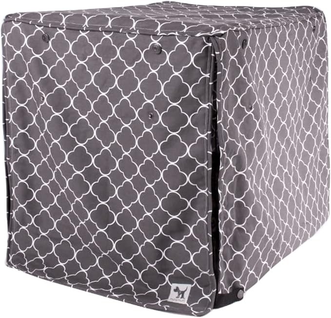 Molly Mutt Clark Gable Dog Crate Cover, 100% Cotton Canvas Cover with 2 Roll-Up Panels, Ideal for Dog or Cat Crate, Durable, Washable, and Free of Harmful Chemicals, 24" x 18" x 21" - Image 4