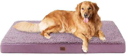 EHEYCIGA Orthopedic Dog Bed Extra Large with Removable Washable Cover, 44IN | Egg Crate Foam Support, Durable Oxford fabric, Non-Slip Bottom, Machine Washable, Soft Waterproof Plush Pet Bed Mat For Crate by EHEYCIGA
