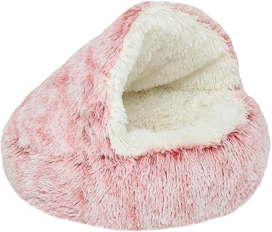 Cozy Cave Dog Bed, 2025 Cat Cave Bed with Cover, Cat Nest Bed, Pet Beds for Indoor Cats Cave & Calming Dog Beds Winter Anti-Slip & Washable Fluffy (Pink, XXL(39.5in/100cm)) by Muzuja