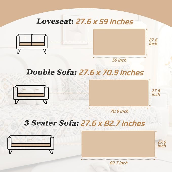 Couch Covers Washable Couch Cover for Dogs Fuzzy Sofa Covers for Pet, Non-Slip Sofas Slipcover Cushion Protector Pets Mat Dog Bed Mats(Only 1PC) - Image 5