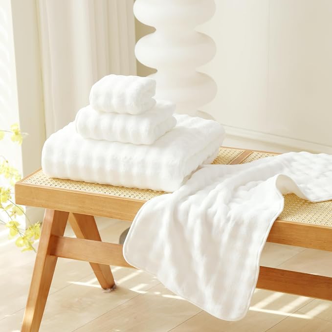 Bath Sheets 40x80 Inches Microfiber Extra Large BathTowels Super Soft Absorbent Quickly Dry Shower Towels for Bathroom (White,PK 2) - Image 4