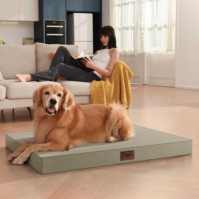 Waterproof Orthopedic Outdoor Dog Bed XL for Extra Large Dogs | Egg Crate Foam for Joint Support, TPU Waterproof Layer, Machine Washable 1680D Oxford Cover, 44 x 32 Inch, Up to 90 lbs - Image 5