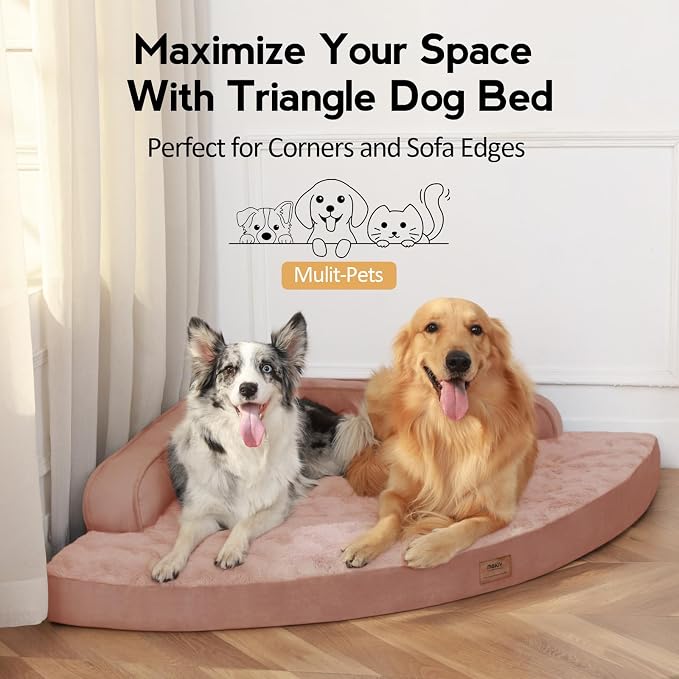 MEKIY Orthopedic Waterproof Dog Bed with Sides for Extra Large Sizes Dogs | Egg Crate Foam, Waterproof Liner, Anti-Slip Bottom, Space-Saving, Perfect for Corners and Sofa Edges, 40 x 40 Inch - Image 4