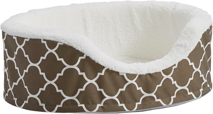 MidWest Homes for Pets Orthoperdic Egg-Crate Nesting Pet Bed w/ Teflon Fabric Protector, Small Brown by MidWestHomesForPets